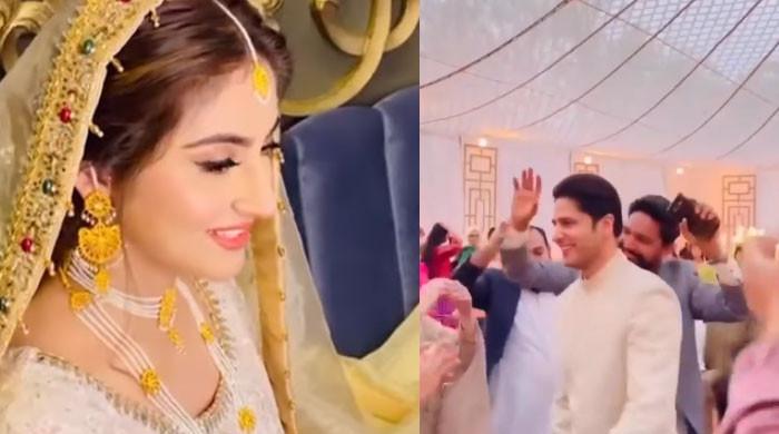 Watch Happy Groom Arez Ahmed Dances On Nikkah With Hiba Bukhari