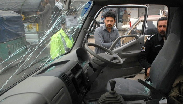 16 hurt in blast targeting police van in Dera Murad Jamali