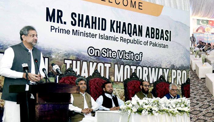 PM Abbasi opens Havelian-Thakot motorway under CPEC