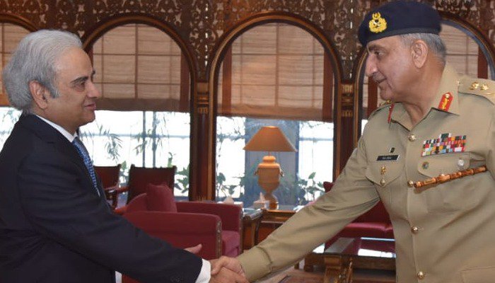 COAS Gen Bajwa meets caretaker prime minister