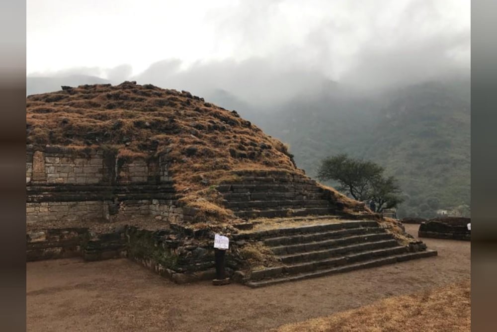 A general view of main stupa, is seen after it was discovered and unveiled to the public, during a ceremony at the Buddhist-period archeological site near Haripur, in Khyber Pakhtunkhwa.