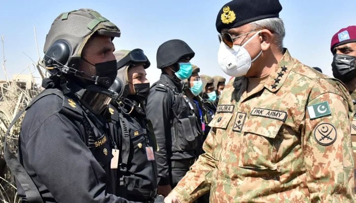 Gen Bajwa visits Zarb-e-Hadeed training area