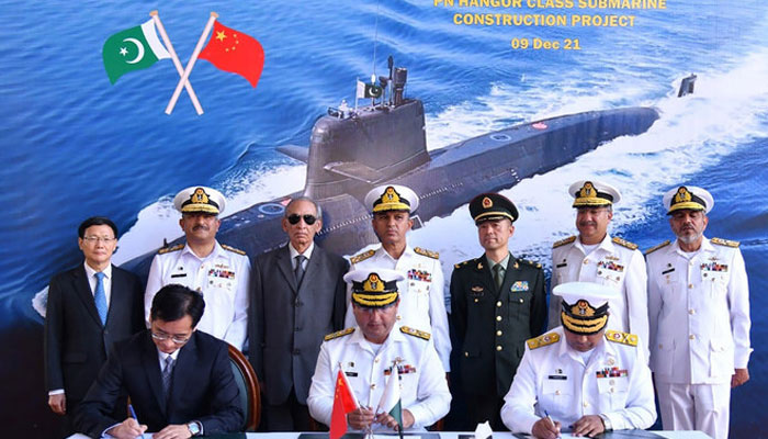 Navy celebrates Hangor Day: Steel cutting of fifth Hangor class submarine held