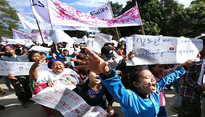 Myanmar junta threatens pot-banging protesters with treason