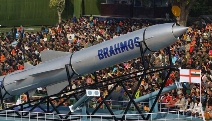 Indian missile Brahmos - the same which was said to have accidentally been fired into Pakistan. Photo: Twitter