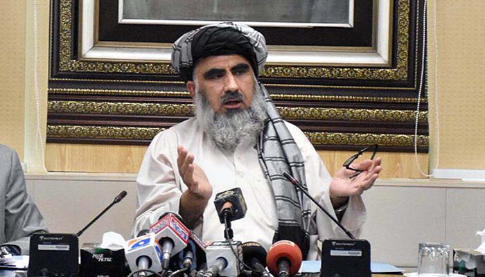 Federal Minister for Religious Affairs and Interfaith Harmony Mufti Abdul Shakoor addressing a press conference on May 31, 2022. -APP