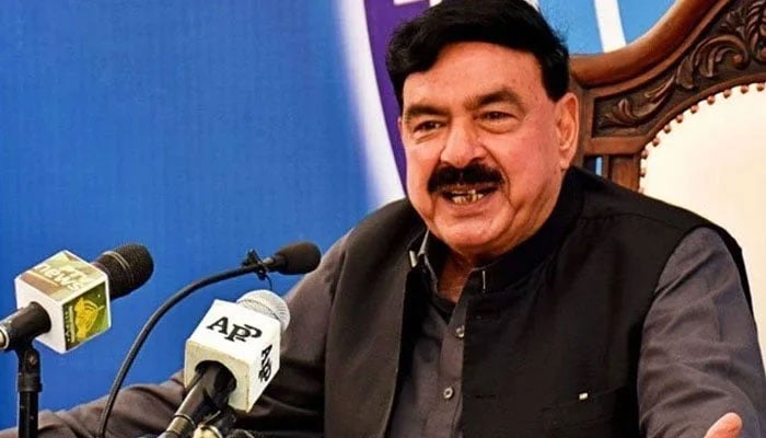 Former interior minister Sheikh Rashid. Photo: The News/File