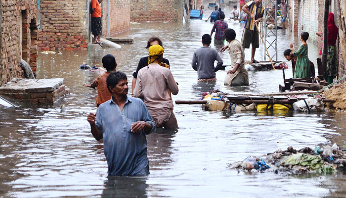 Heavy spell of monsoon rains disrupt life in Hyderabad city. —APP/file