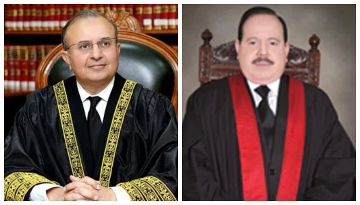 Justice Sardar Tariq Masood (left) and Justice Mansoor Ali Shah. — Supreme Courts website