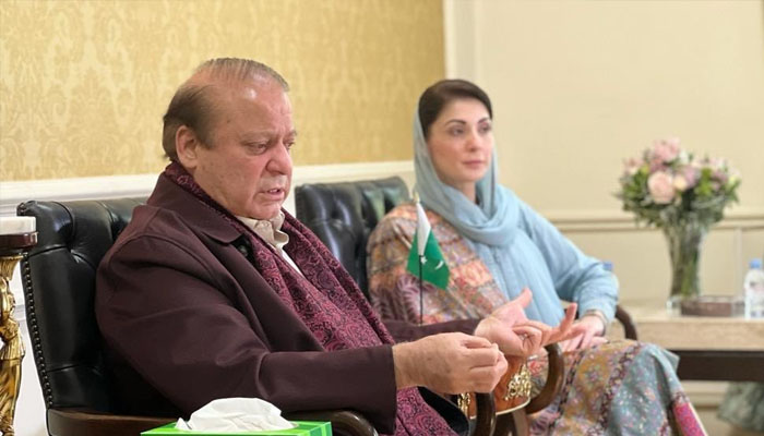 Nawaz Sharif (L) and Maryam Nawaz. —Twiiter