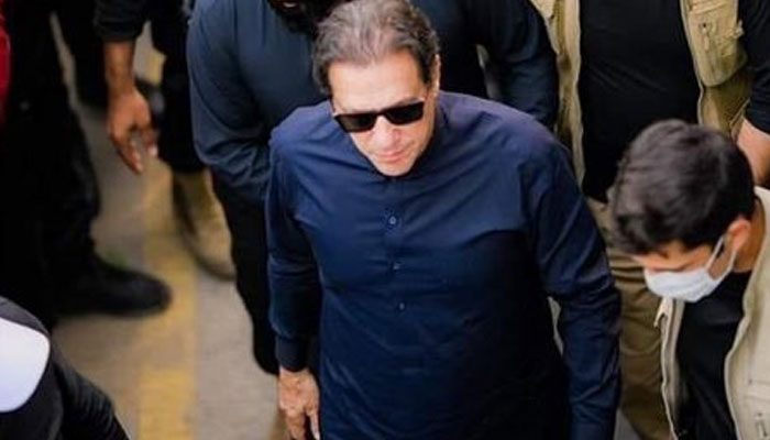 Imran Khan photographed show up in the long march in Gujranwala on November 2. Twitter