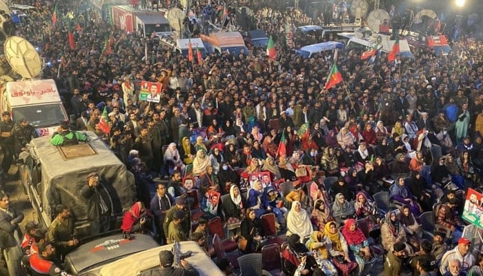 The PIT sit-in in Rawat, Islamabad. Twitter