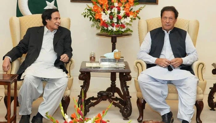 Punjab CM Parvez Elahi and PTI chief Imran Khan. Twitter