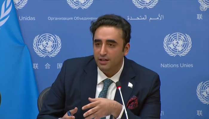 Foreign Minister Bilawal photographed on December 16, 2022 in New York. Twitter