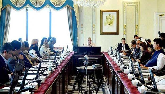 PM Shehbaz Sharif chairs a federal cabinet meeting. — PID