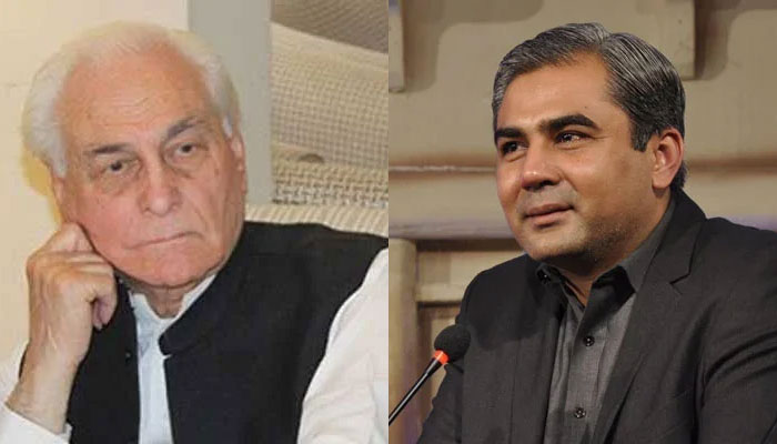 Caretaker KP CM nominee Azam Kha and caretaker CM Punjab Mohsin Naqvi. — Twitter/@JalalQazi/File/Facebook/ Mohsin Naqvi