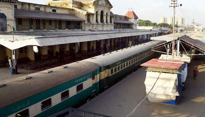 View of Pakistan Railways Karachi Cantonment Station, on September 8, 2022, during the service suspension days after railway bridges and tracks were affected by flooding in the country. — PPI