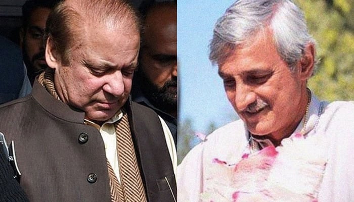 PML-N supremo Nawaz Sharif (Left) and former Pakistan Tehreek-e-Insaf (PTI) secretary general Jehangir Tareen. The News/File