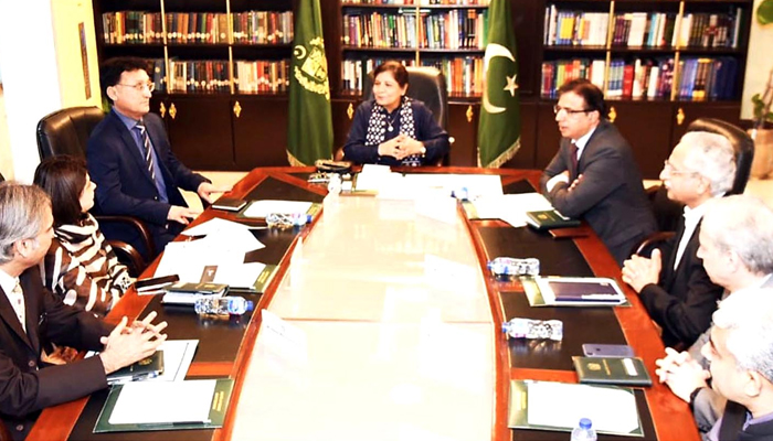 Dr Shamshad Akhtar while she assumed charge as Caretaker Finance Minister of Pakistan. — INP/File