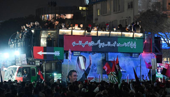 The Pakistan Peoples Party during anti-government rally. — AFP/File