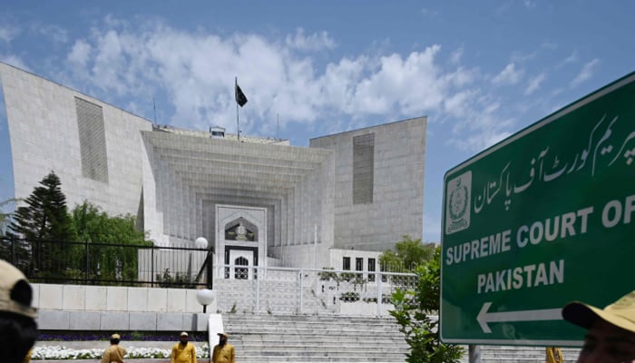 This picture taken on May 15, 2023 shows the building of the Supreme Court in Islamabad. — AFP