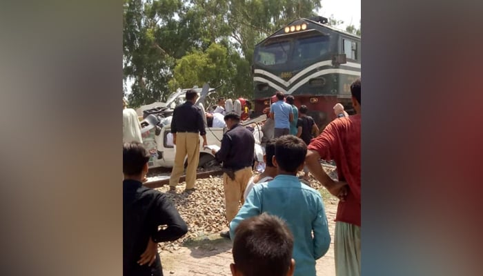 A representational image shows Police and emergency services at the scene in Sheikhupura after a train accident. — X/XHNews