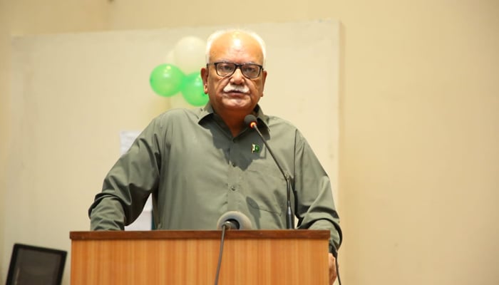 Pakistan Peoples Party (PPP) Senator Waqar Mehdi during a public event on August 14, 2023. — X/WaqarMehdiPPP1