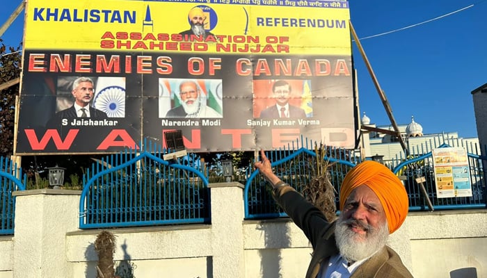 Dr Bakhsish Singh Sandhu outside Canadas biggest Gurdwara where Hardeep Singh Nijjar was killed. — Provided by the author