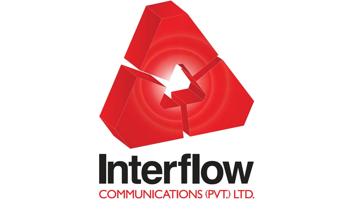 A logo of Interflow Communications (Pvt.) Ltd can be seen in this photo released on February 9, 2023. — Facebook/Interflow Communications