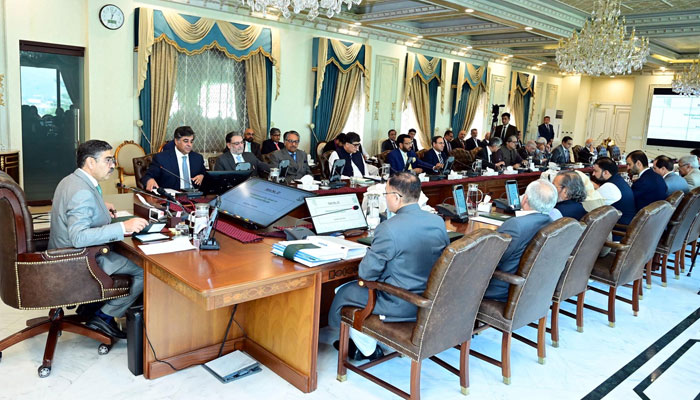 Caretaker Prime Minister Anwaar-ul-Haq Kakar chaired the cabinet meeting on October 30, 2023. — PID