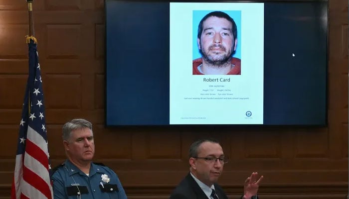 This court picture shows the image of Robert Card, the US Army reservist who gunned down 18 people in Maine last week. — AFP