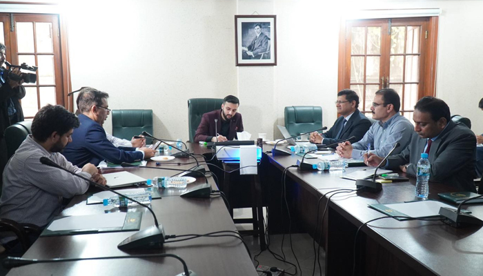 Punjab Transport Minister Ibrahim Hasan Murad while chairing a meeting of the Punjab Mass Transit Authority on November 1, 2023. — Facebook/Ibrahim Hasan Murad