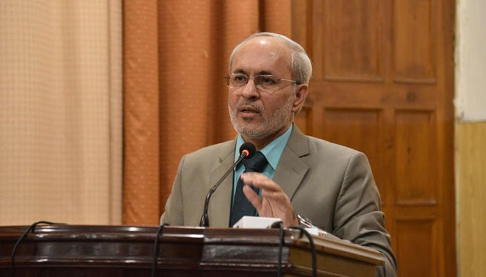 Punjab University Vice Chancellor Prof. Dr. Khalid Mahmood graced an event celebrating annual Global Information & Media Literacy Week 2023. — Facebook/ Department of Development Communication