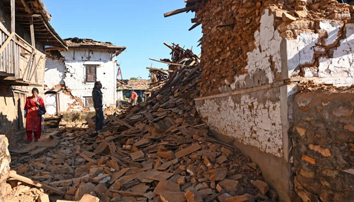 The quake flattened houses in Jajarkot district in western Nepal. — AFP