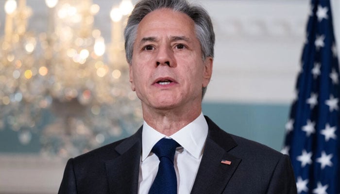 US Secretary of State Antony Blinken speaks to the press prior to meeting with African Union Commission Chairperson Moussa Faki Mahamat at the State Department. — AFP/File