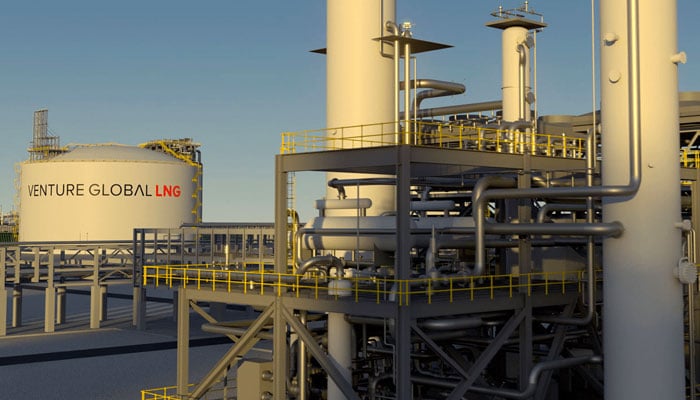 The image shows one of projects of the Venture Global LNG. — The Venture Global LNG website