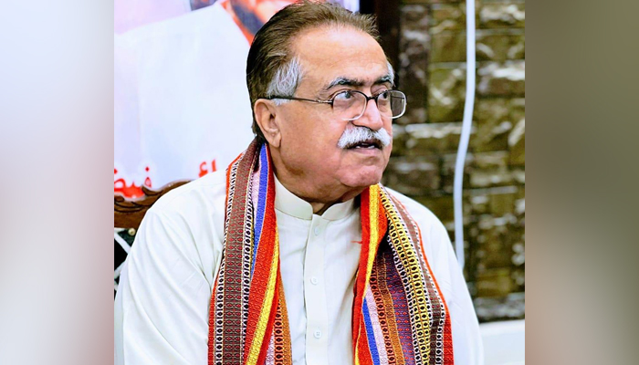 This image released on July 4, 2023 shows PPP Senator Moula Bakhsh Chandio. — Facebook/Moula Bakhsh Chandio Team