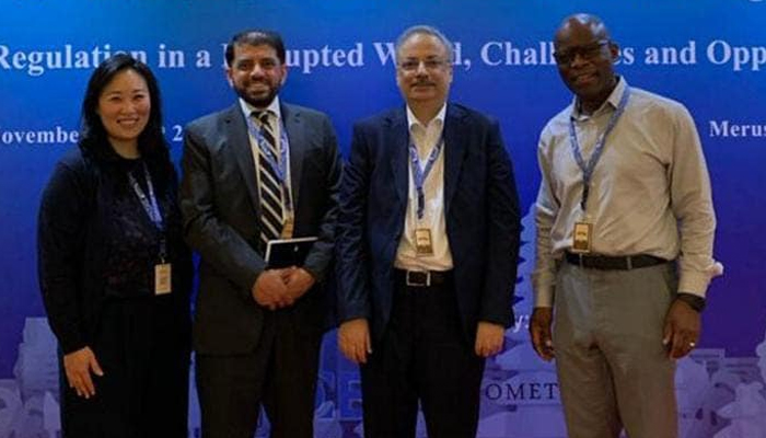 Dr. Rizwan Taj, President of the PM&DC (3rd-R) poses for a picture with fellow participants in Bali on November 15, 2023. — Facebook/Pakistan Medical & Dental Council