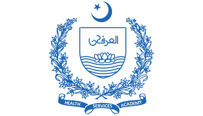 The logo of the Health Services Academy (HSA) Islamabad. — HSA