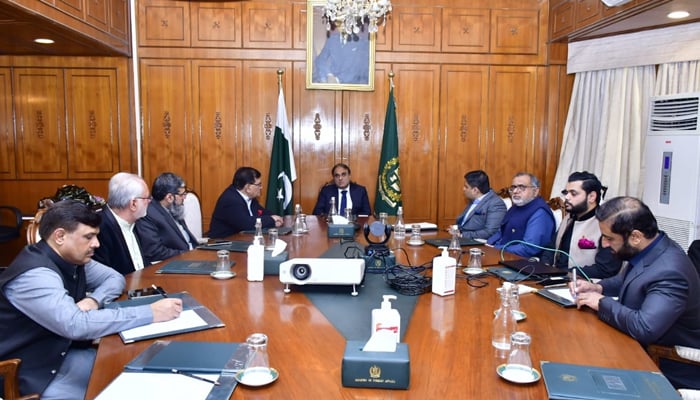 A delegation of ICCI led by President Bakhtawari while meeting with Imran Ahmed Siddiqui (c), Additional Secretary (Asia Pacific), Ministry of Foreign Affairs on November 18, 2023. — Facebook/Ahsan Bakhtawari