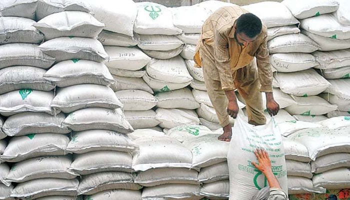 This picture shows a man holding a sack of urea fertiliser. — AFP/File