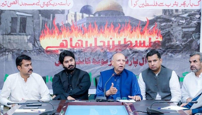 Pakistan Muslim League-Quaid (PMLQ) Chief Organiser and former Punjab Governor Chaudhry Muhammad Sarwar speaks in this image on October 16, 2023. — Facebook/Mohammad Sarwar