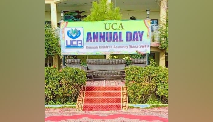 This image shows a banner of the Ummah Children Academy Wana Annual Day on November 27, 2023. — Facebook/Ummah children Academy wana