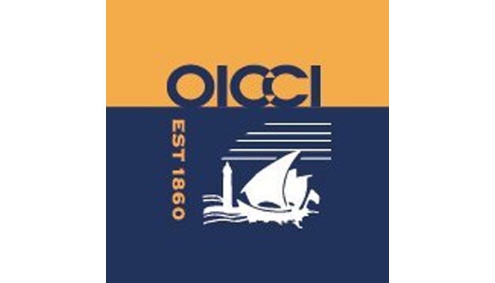 The logo of the Overseas Investors Chamber of Commerce and Industry (OICCI) from its website.