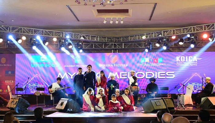 The image shows a glimpse from musical evening ‘Mystic Melodies’ organised by Serena Hotels on Dec 1, 2023. —Facebook/JamalShahofficial