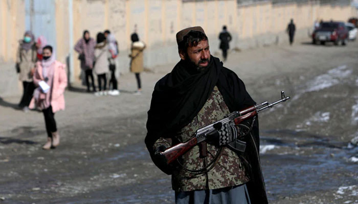 Representational image of a Taliban soldier who stands guard. — AFP File