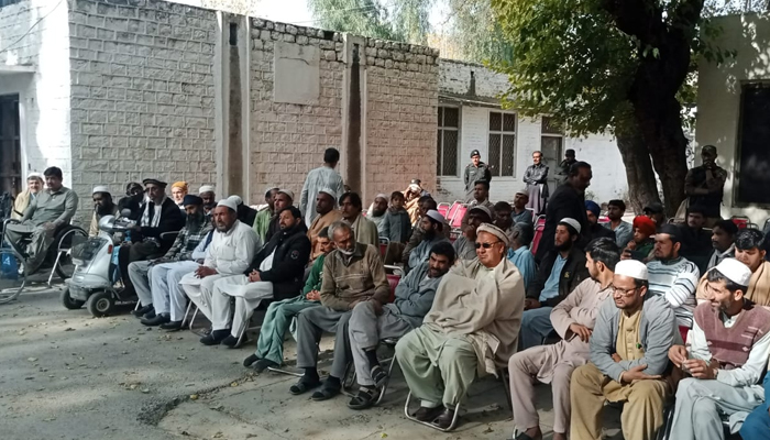 People listen to a speaker on the occasion of the International Day of Persons with Disabilities on December 3, 2023, in Hangu. — Facebook/Deputy Commissioner Hangu