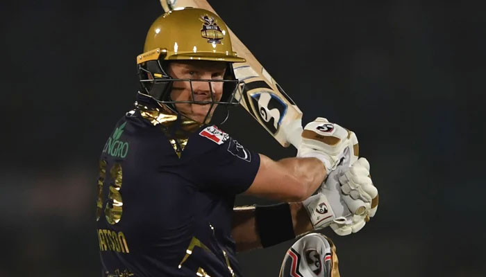 Quetta Gladiators Shane Watson plays a shot during the PSL. — AFP/File