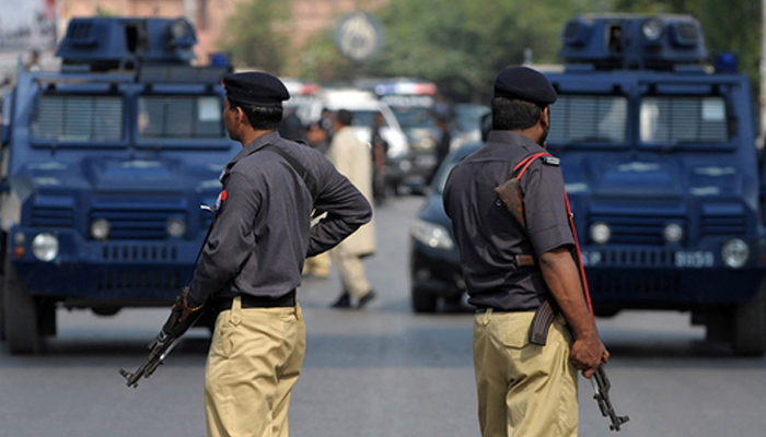 This image shows the police standing guard. — AFP/File