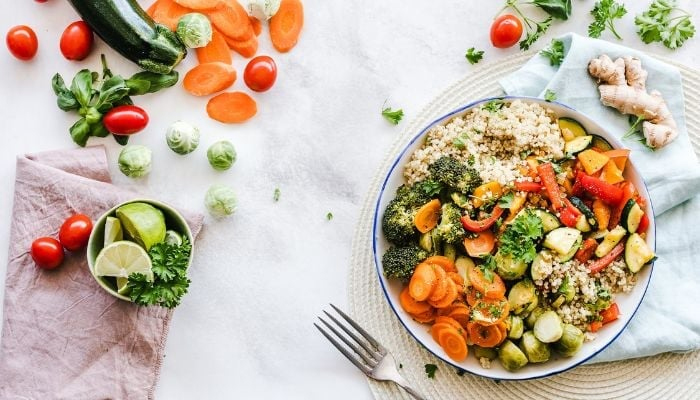 Flat-lay photography of vegetable salad on the plate.— Pexels/File